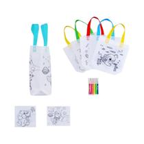 Bolsas De Presente Não Tecidas Para Colorir E Desenhar DIY Para Crianças - Brinquedos De Arte E