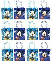 Bolsas de presente pequenas reutilizáveis para lembrancinhas de festa do Mickey Mouse da Disney 12 (12 bolsas)