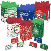 Bolsas de Regalo Aviski Paquete de 6 33x26x13 cm con Tarjetas y Papel de Seda