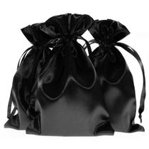 Bolsas de Regalo de Satén con Cordón 12,7x20,3 cm Negro 50 piezas