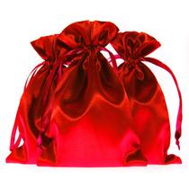 Bolsas de Regalo Knitial Rojas de Satén 6x9 cm para Joyería Paquete de 50