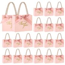 Bolsas de Regalo Motroce Gracias Rosa 20 Piezas 14 x 6 x 12 cm con Cintas