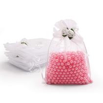 Bolsas de Regalo SumDirect de Organza con Rosa 13x18cm - 50 Unidades Blancas Bolsas de Regalo SumDirect de Organza con Rosa 13x18cm - 50 Unidades Blancas