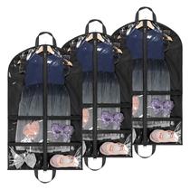 Bolsas de roupas de dança LOVEGRASS Kids, pacote com 3 bolsos e 4 bolsos, pretas Bolsas de roupas de dança LOVEGRASS Kids, pacote com 3 bolsos e 4 bolsos, pretas