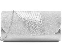 Bolsas embreagem TINDTOP para mulheres, casamento formal, prata Bolsas embreagem TINDTOP para mulheres, casamento formal, prata