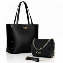 Bolsas Feminina Sacola Grande E Tira Colo Transversal Kit 2 Peças