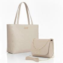 Bolsas Feminina Sacola Grande E Tira Colo Transversal Kit 2 Peças