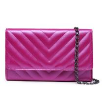 Bolsas Femininas Clutch Pequena Metalizada Matelasse CM SHOES