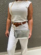 Bolsas Femininas Festa Metalizada com Alça Transversal Corrente Lateral Ombro material sintético Bolsas Femininas Festa Metalizada com Alça Transversal Corrente Lateral Ombro material sintético