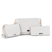 Bolsas femininas Kit 3 peças Bolsa de lateral bolsa pequena e carteira