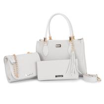 Bolsas femininas Kit 3 peças Lorena media bolsinha lateral e Carteira - Duart's
