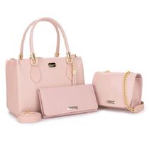 Bolsas femininas Kit barato 3 Peças Bolsa Lorena Bolsa Lateral e Carteira - Duart's
