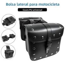 Bolsas Laterais Universais De Couro PU Para Motocicleta (2 Peças) Para Honda Shadow, Suzuki