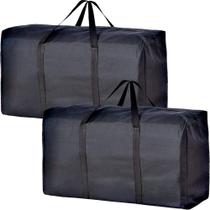 Bolsas móveis Vioetry Extra Large 90L com zíperes e alças (pacote com 2) Bolsas móveis Vioetry Extra Large 90L com zíperes e alças (pacote com 2)