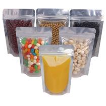 Bolsas Mylar com zíper Belinlen 4x6 polegadas Stand Up Clear Silver x100