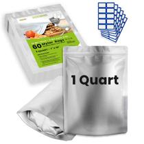 Bolsas Mylar Home Sensei de 1 litro para armazenamento de alimentos x60 Bolsas Mylar Home Sensei de 1 litro para armazenamento de alimentos x60