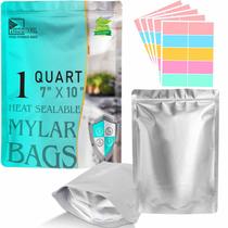 Bolsas Mylar SHXWELL, 1 litro, 50 unidades, 7 x 10 cm, bolsas com zíper vertical Bolsas Mylar SHXWELL, 1 litro, 50 unidades, 7 x 10 cm, bolsas com zíper vertical