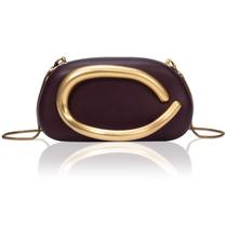 Bolsas noturnas femininas de couro PU, chocolates, bolsa clutch, fácil de combinar com corrente, tiracolo, decoração de metal, bolsa de ombro Bolsas noturnas femininas de couro PU, chocolates, bolsa clutch, fácil de combinar com corrente, tiracolo, decoração de metal, bolsa de ombro