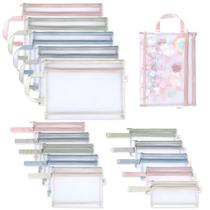 Bolsas organizadoras de malha Lahnao, 15 peças, bolsas de nylon com zíper Bolsas organizadoras de malha Lahnao, 15 peças, bolsas de nylon com zíper