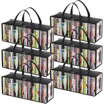 Bolsas para Armazenamento de DVD Lifewit 6 Unidades Organizador Transparente em PVC 52x16x20cm