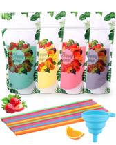 Bolsas para bebidas Sieral 200 Clear 500mL com canudos para adultos