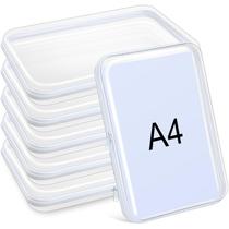 Bolsas para lápis Sanwuta Clear Hard Plastic Zipper, 6 unidades