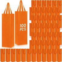 Bolsas para Regalo de Vino Windyun 100 Pzas Naranja Reutilizables 35x9x10 cm