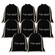 Bolsas para secador de cabelo ERKXD 3 6 Pacote com 8 bolsas com cordão para viagem Bolsas para secador de cabelo ERKXD 3 6 Pacote com 8 bolsas com cordão para viagem