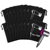 Bolsas para secador de cabelo Terdey Storage Drawstrand Bolsa 16 unidades pretas Bolsas para secador de cabelo Terdey Storage Drawstrand Bolsa 16 unidades pretas