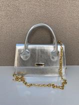 Bolsas Pequena Feminina Alça Transversal Ombro Lateral Tiracolo Corrente Cabe Celular