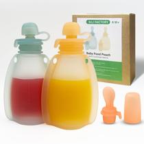 Bolsas reutilizáveis para comida para bebês SILI FACTORY com colher de alimentação, 3 unidades