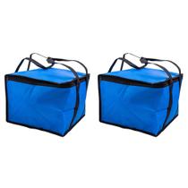 Bolsas Térmicas Azul Com 18L De Capacidade Com Alças Para Camping - 2 Peças