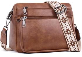 Bolsas tiracolo ATERITSSI, modernas, de material vegano, marrom, para mulheres
