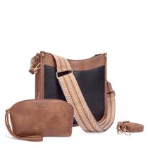 Bolsas tiracolo CLUCI Vegen Leather Femininas com 2 alças de guitarra Bolsas tiracolo CLUCI Vegen Leather Femininas com 2 alças de guitarra