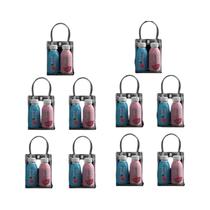 Bolsas Transparentes De PVC Macio Para Presentes Com Alça De Botão, Sacolas Plásticas Transparentes