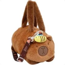 Bolsinha Capivara com Abelha Acessórios Fofa Pelúcia