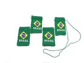 Bolsinha do Brasil c/ Alça Kit c/ 4 pçs Verde