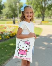 Bolsinha Ecobag Bege Hello Kitty Momi