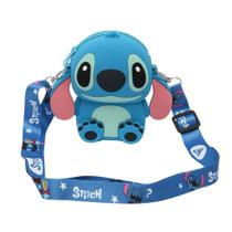 Bolsinha Infantil De Silicone Stitch E Angel C/ Alça Pequena
