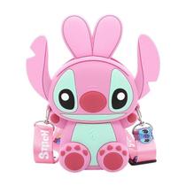 Bolsinha Infantil Lilo Stitch Silicone Mini Com Alça Lançamento Novidade Bolsinha Infantil Lilo Stitch Silicone Mini Com Alça Lançamento Novidade