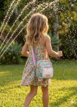 Bolsinha Infantil Puket Menina Gata Sereia Verde Água