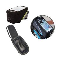 Bolsinha Porta Celular Acessórios Suporte P/ Bicicleta Smart Quadro Guidão Bolsa Nécessaire Bag - Ar