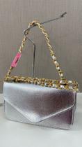 Bolsinha Prata com detalhes em Dourado