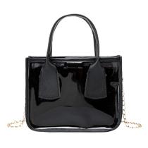 Bolsinha Transparente com Alças de Corrente Tiracolo