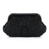Bolso Clutch de Dumpling de Paja LUI SUI Bolso Tote de Paja Tejida para Mujeres Bolso Clutch de Dumpling de Paja LUI SUI Bolso Tote de Paja Tejida para Mujeres