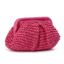 Bolso Clutch de Dumpling de Paja LUI SUI - Bolso Tote de Paja Tejido para Mujeres Bolso Clutch de Dumpling de Paja LUI SUI - Bolso Tote de Paja Tejido para Mujeres