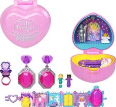 Bolso Compacto Polly Pocket - Tema Royal Ball para 2 Bonecos