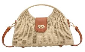 Bolso Cruzado de Paja Molodo Bolsón de Rattan con Asa Superior para Mujeres Bolso Cruzado de Paja Molodo Bolsón de Rattan con Asa Superior para Mujeres