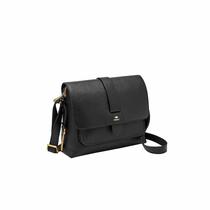 Bolso de mano Fossil Kinley pequeño de cuero para llevar cruzado, negro