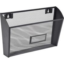 Bolso de parede Lorell Black Mesh Wire para arquivos em tamanho carta Bolso de parede Lorell Black Mesh Wire para arquivos em tamanho carta